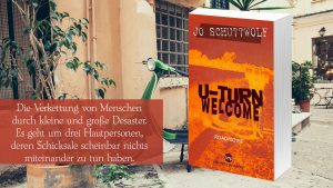 Banner U-Turn Welcome von Jo Schuttwolf, Roadtrip